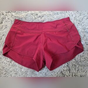 Women's Athletic Shorts in Berry Red